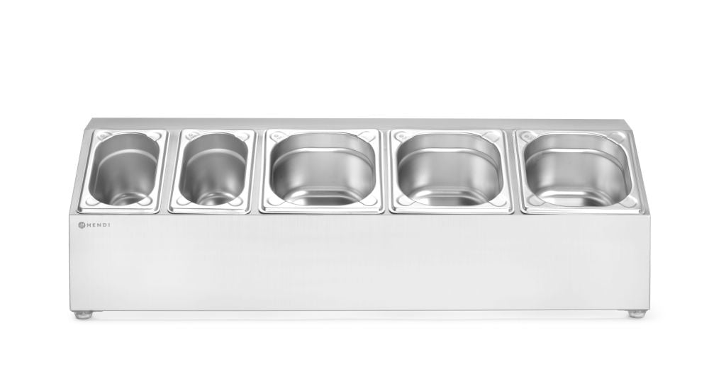 Gastronorm beholderholder, 5 rom, 745x245x(H)215mm