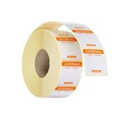 Dagsetiketter lørdag, oransje, 1000 stk, 25x25 mm (NL/FR/DE)