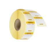 Dagsetiketter tirsdag, gul, 1000 stk, 25x25 mm (ES/PT/EN)
