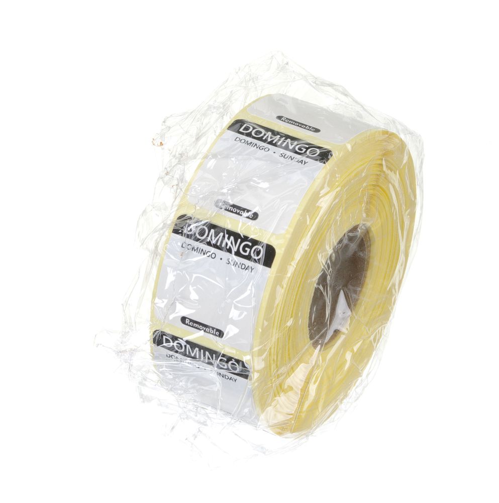 Dagsetiketter tirsdag, gul, 1000 stk, 25x25 mm (ES/PT/EN) – bilde 4