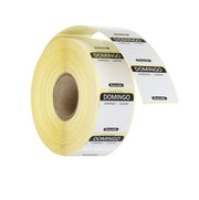 Dagsetiketter søndag, sort, 1000 stk, 25x25 mm (ES/PT/EN)