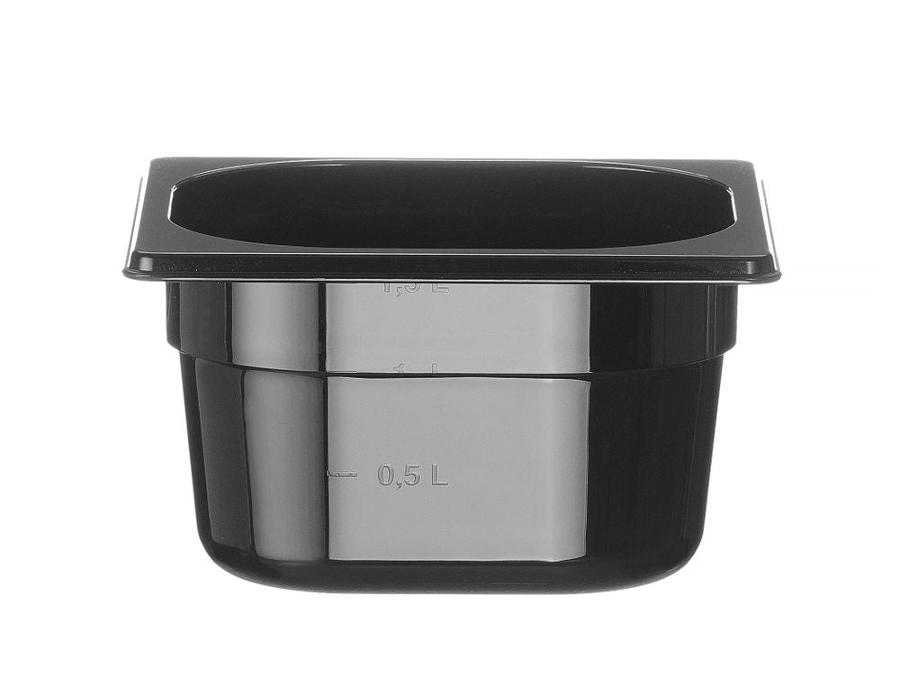 GN-beholder 1/6 COOL, 1,6L, sort, 100 mm