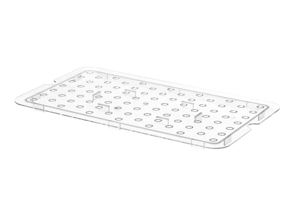 GN Perforert drypphylle for GN - kontainere polykarbonat, GN 1/6, Transparent, 118x106mm