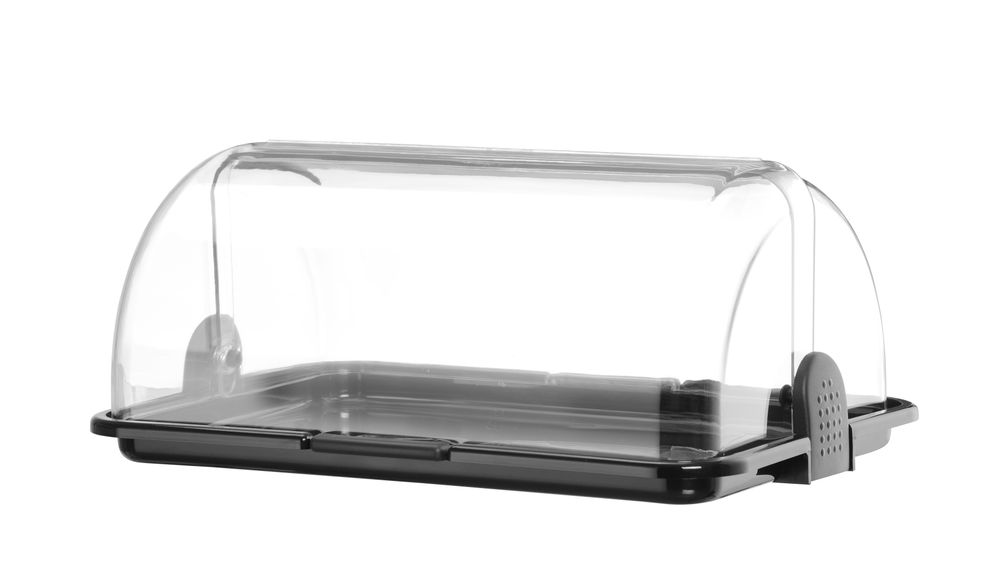 Rolltop-display enkel, sort, 465x315x195 mm – bilde 3