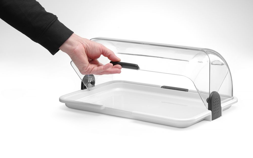 Rolltop-display dobbel, sort, 475x325x415 mm – bilde 8