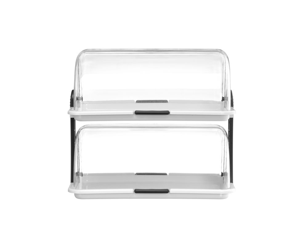 Rolltop-display dobbel, sort, 380x260x355 mm – bilde 7