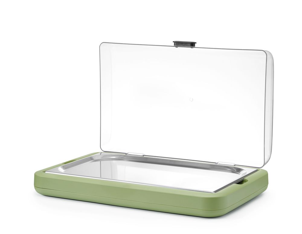 Kjøledisplay UNIQ, designet av Robert Bronwasser, GN 1/1, Grønn, 593x389x(H)147mm