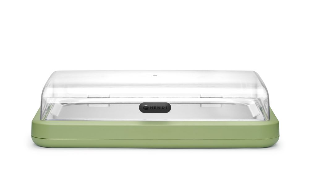 Kjøledisplay UNIQ, designet av Robert Bronwasser, GN 1/1, Grønn, 593x389x(H)147mm