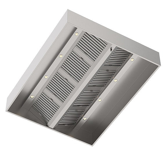 VENTILASJONSHETTE MIDT STILT V- DOBBELTFILTER OG BELYSNING