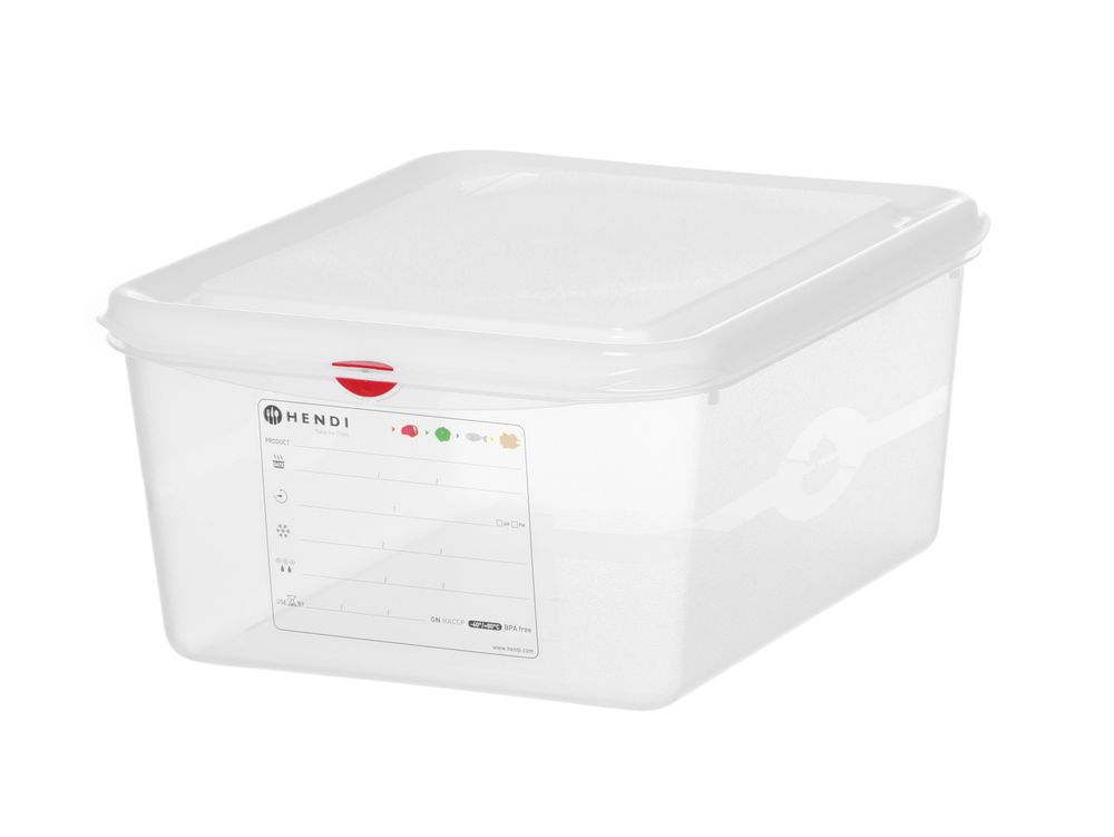 GN-beholder 1/2 polypropylen, 10L, transparent, 150 mm