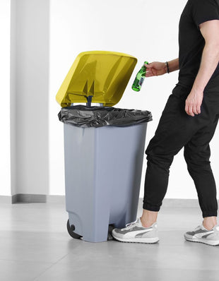 Lokk til søppelbeholder, gul, 505x415mm