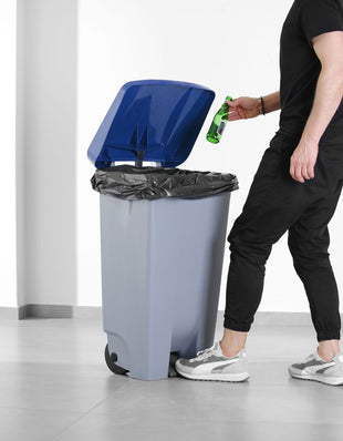 Lokk til søppelbeholder, blå, 505x415mm