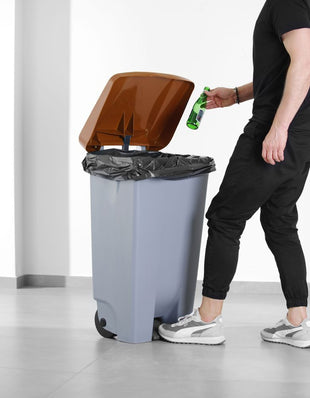 Lokk til søppelbeholder, brun, 505x415mm