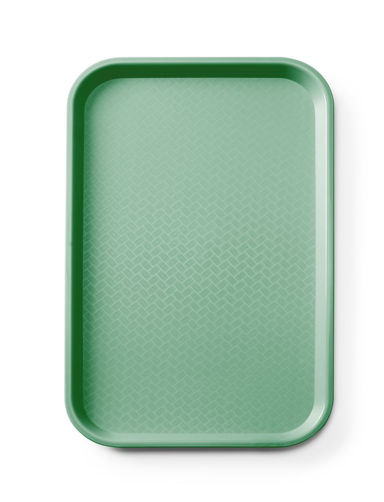 Fastfoodbrett i polypropylen GN 1/1, AmerBox, GN 1/1, Grønn, 530x325x(H)20mm, rektangulær