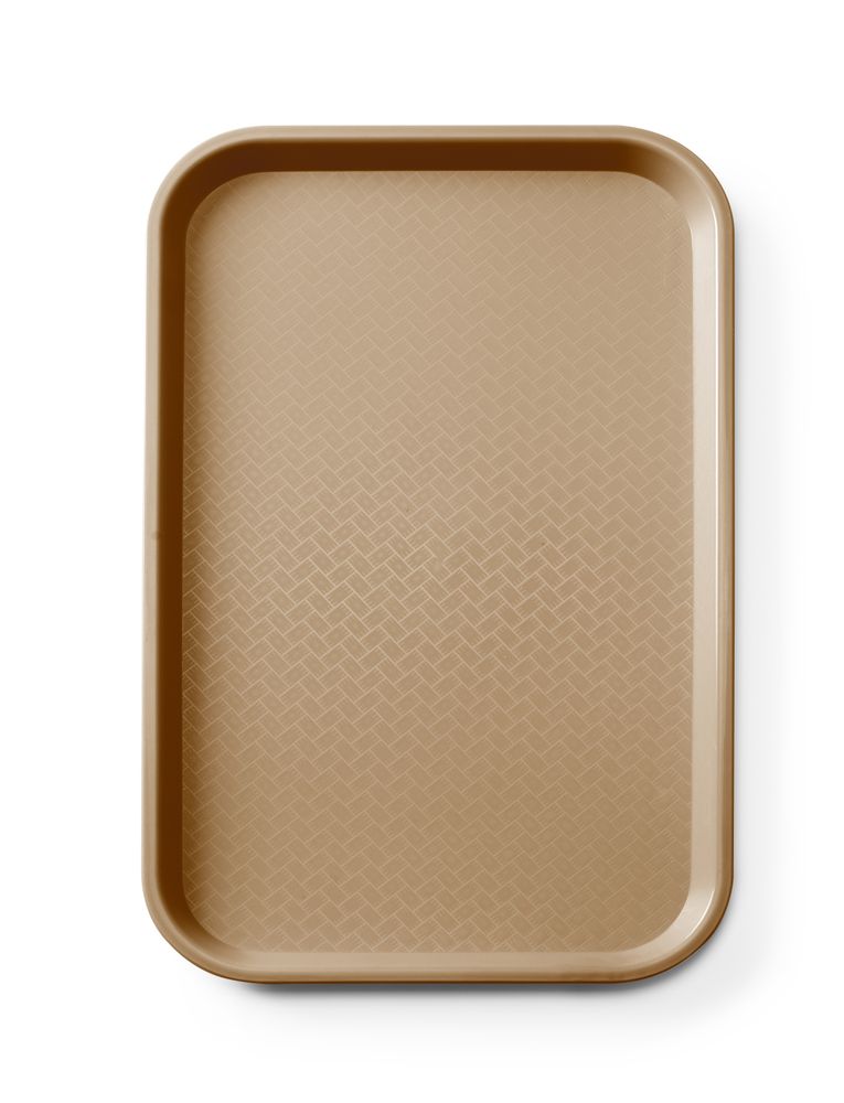 Fastfoodbrett i polypropylen GN 1/1, AmerBox, GN 1/1, brun, 530x325x(H)20mm, rektangulært