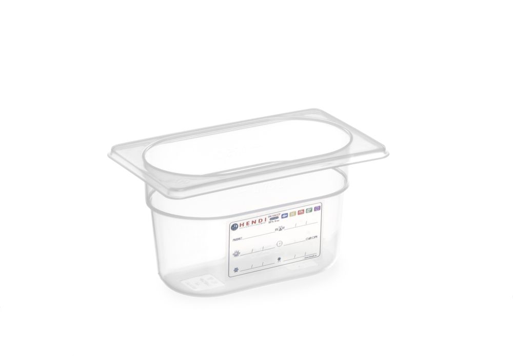 GN Kontainer GN 1/9 HACCP, GN 1/9, 0,6L, Transparent, 176x108x (H) 65mm