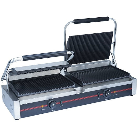 PRESSGRILL - TOASTER - PANINI GRILL - PITABRØD VARMER XXL-DOBBEL
