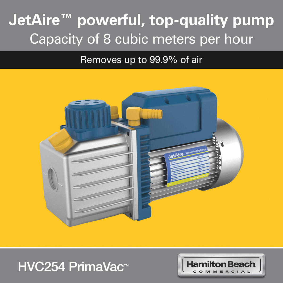 Hamilton Beach PrimaVac 254 kammervakuumpakker HVC254-CE