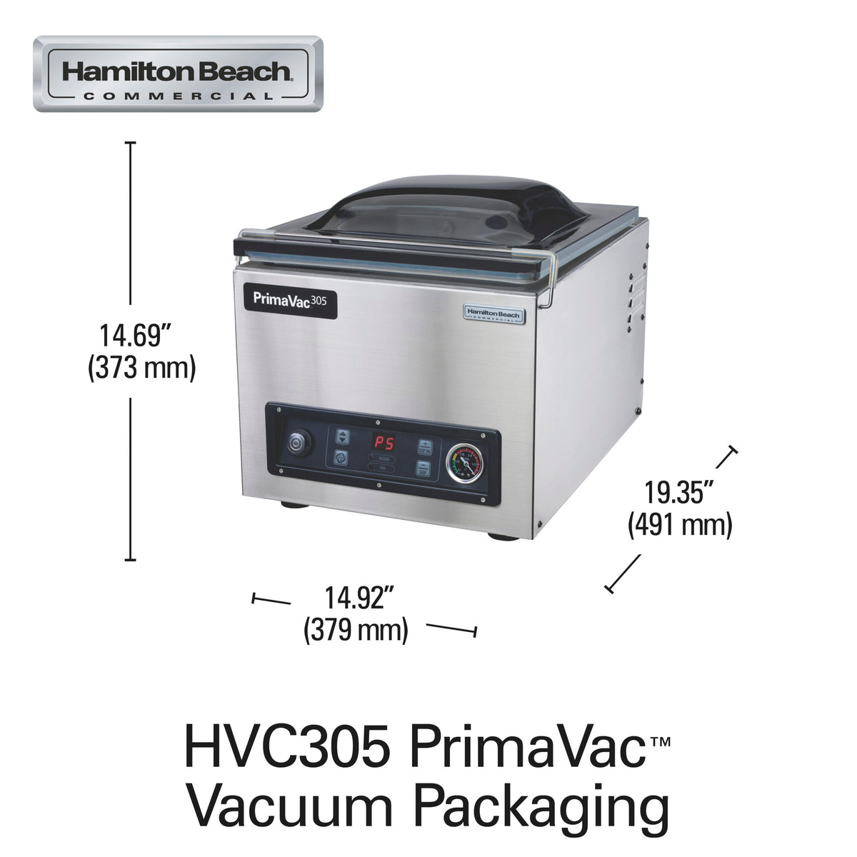Hamilton Beach PrimaVac 305 kammervakuumpakker HVC305-CE