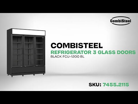 Kjøleskap 3 glassdører FCU-1200 BL, sort, 1600x610x1973 mm – bilde 18