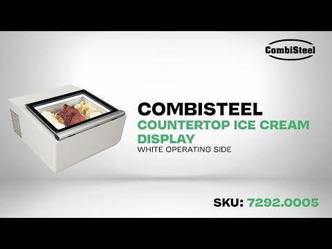 Iskremdisplay for benk, hvit, åpnes på betjeningssiden, 670x750x375 mm – bilde 15