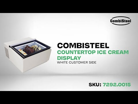 Iskremdisplay for benk, hvit, åpnes på kundesiden, 670x750x375 mm – bilde 15