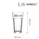 Amsterdam longdrinkglass 360 ml, LAV, Min. kjøp: 12 - for Storkjøkken - XL - Storkjøkken