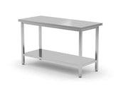 Arbeidsbord frittstående med hylle Budsjett line - skrudd, dybde: 600 mm, 1000x600x (h) 850mm - for Storkjøkken - XL - Storkjøkken