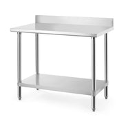 Arbeidsbord med bakplate, 1400x600x(H)950mm - for Storkjøkken - XL - Storkjøkken