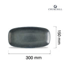 Astro Metallic Blå Rektangulær Tallerken, 300x150mm, Min. kjøp: 6 - for Storkjøkken - XL - Storkjøkken