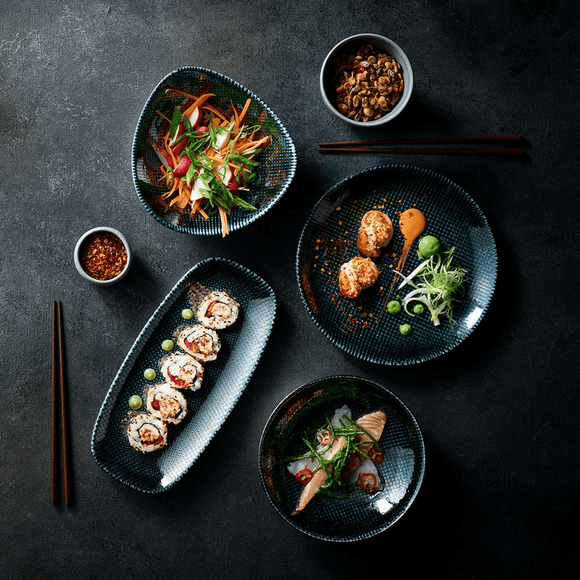 Astro Metallic Blå Trekantskål, 190 mm, Min. kjøp: 6 - for Storkjøkken - XL - Storkjøkken