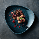 Astro metallisk blå trekantplate, 230 mm, Min. kjøp: 6 - for Storkjøkken - XL - Storkjøkken