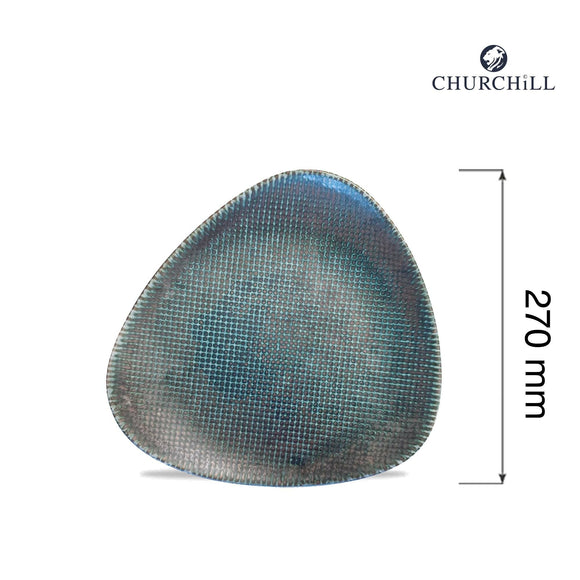 Astro metallisk blå trekantplate, 270 mm, Min. kjøp: 6 - for Storkjøkken - XL - Storkjøkken