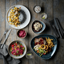 Astro metallisk blå trekantplate, 270 mm, Min. kjøp: 6 - for Storkjøkken - XL - Storkjøkken