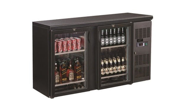 Backbar cooler sort 2 glassdører - for Storkjøkken - XL - Storkjøkken