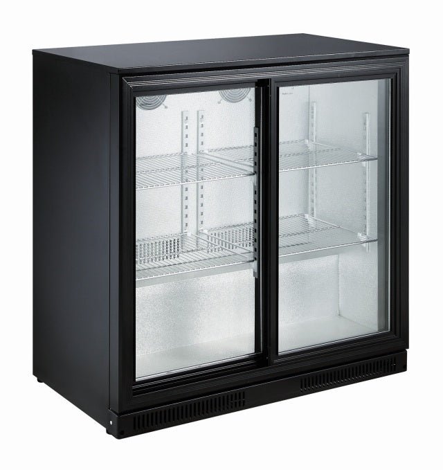 Backbar cooler sort 2 skyvdører - for Storkjøkken - XL - Storkjøkken