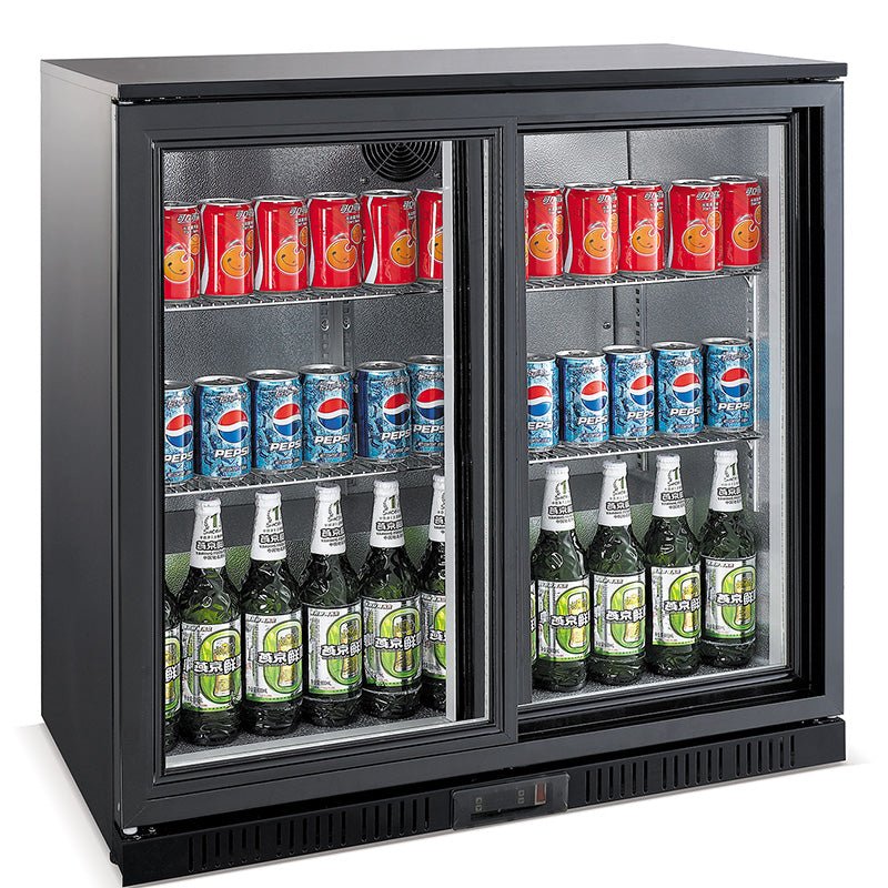 Backbar cooler sort 2 skyvdører - for Storkjøkken - XL - Storkjøkken