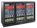 Backbar cooler sort 3 skydedører - for Storkjøkken - XL - Storkjøkken