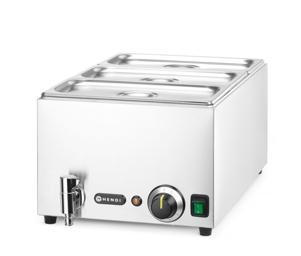 Bain - Marie Ranger sett vannbad med avløpskran - for Storkjøkken - XL - Storkjøkken