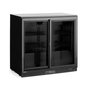 Bak barkjøleskap med doble skyvedører, 158L, 220 - 240V/160W, 900x520x(H)870mm - for Storkjøkken - XL - Storkjøkken