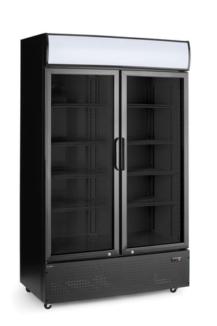 Bakkjøleskap med bakbelyst panel, dobbeldør, 512L, 220 - 240V/510W, 1120x585x(H)1900mm - for Storkjøkken - XL - Storkjøkken