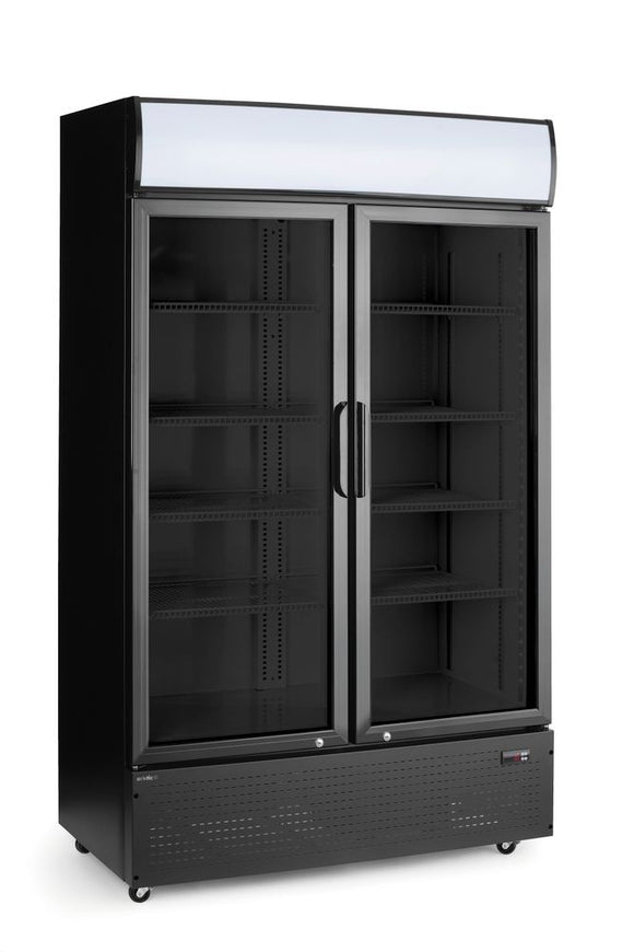 Bakkjøleskap med bakbelyst panel, dobbeldør, 512L, 220 - 240V/510W, 1120x585x(H)1900mm - for Storkjøkken - XL - Storkjøkken