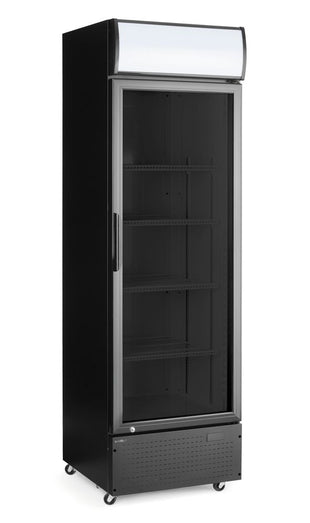 Bakkjøleskap med bakbelyst panel, enkeltdør, 254L, 220 - 240V/250W, 578x605x(H)1980mm - for Storkjøkken - XL - Storkjøkken