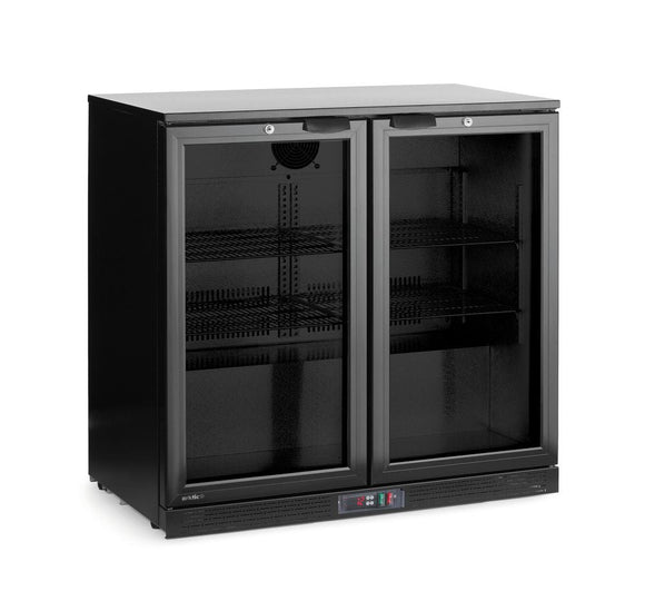 Bakre bar kjøleskap dobbel dør, 158L, 220 - 240V/160W, 900x530x(H)870mm - for Storkjøkken - XL - Storkjøkken
