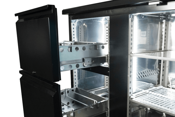 Barcooler sort 2 dører og 2 skuffer - for Storkjøkken - XL - Storkjøkken