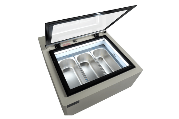 Benkeplate modell isskjerm hvitt åpner på kundeside - for Storkjøkken - XL - Storkjøkken