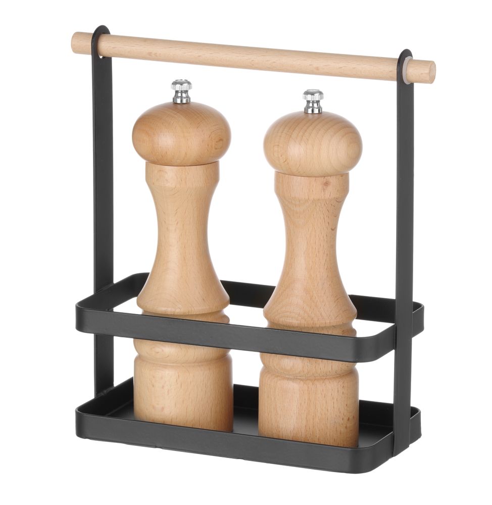 Bestikk og krydder holder for bord svart, 170x130x (H) 160mm - for Storkjøkken - XL - Storkjøkken