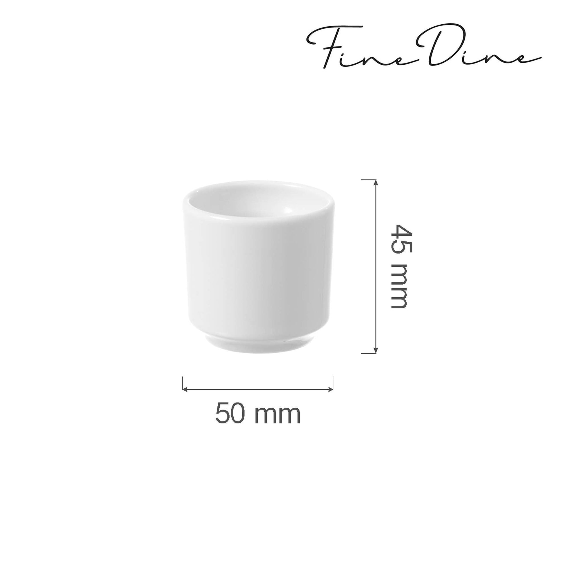 Bianco eggeglass, 50x(H)45mm, Min. kjøp: 6 - for Storkjøkken - XL - Storkjøkken
