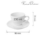 Bianco elegant kopp med skål, 230 ml, Min. kjøp: 6 - for Storkjøkken - XL - Storkjøkken