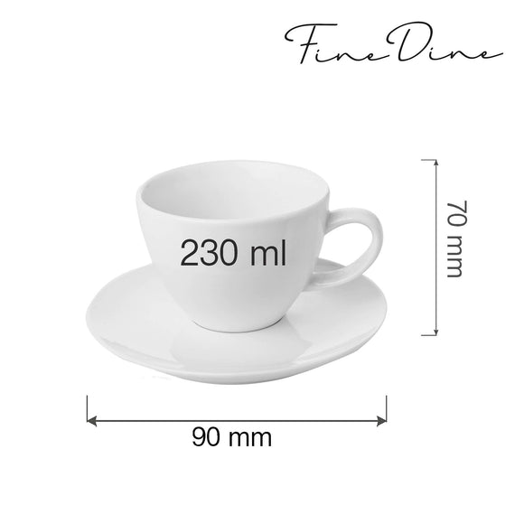 Bianco elegant kopp med skål, 230 ml, Min. kjøp: 6 - for Storkjøkken - XL - Storkjøkken